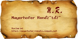 Mayerhofer Renátó névjegykártya