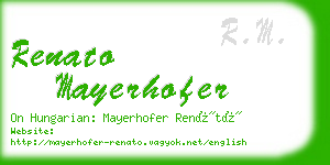 renato mayerhofer business card
